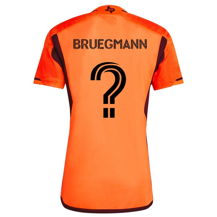 Niño Fútbol Camiseta Lukas Bruegmann #0 Naranja Negro 1ª Equipación 2024/25 Perú