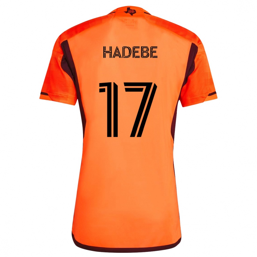 Niño Fútbol Camiseta Teenage Hadebe #17 Naranja Negro 1ª Equipación 2024/25 Perú