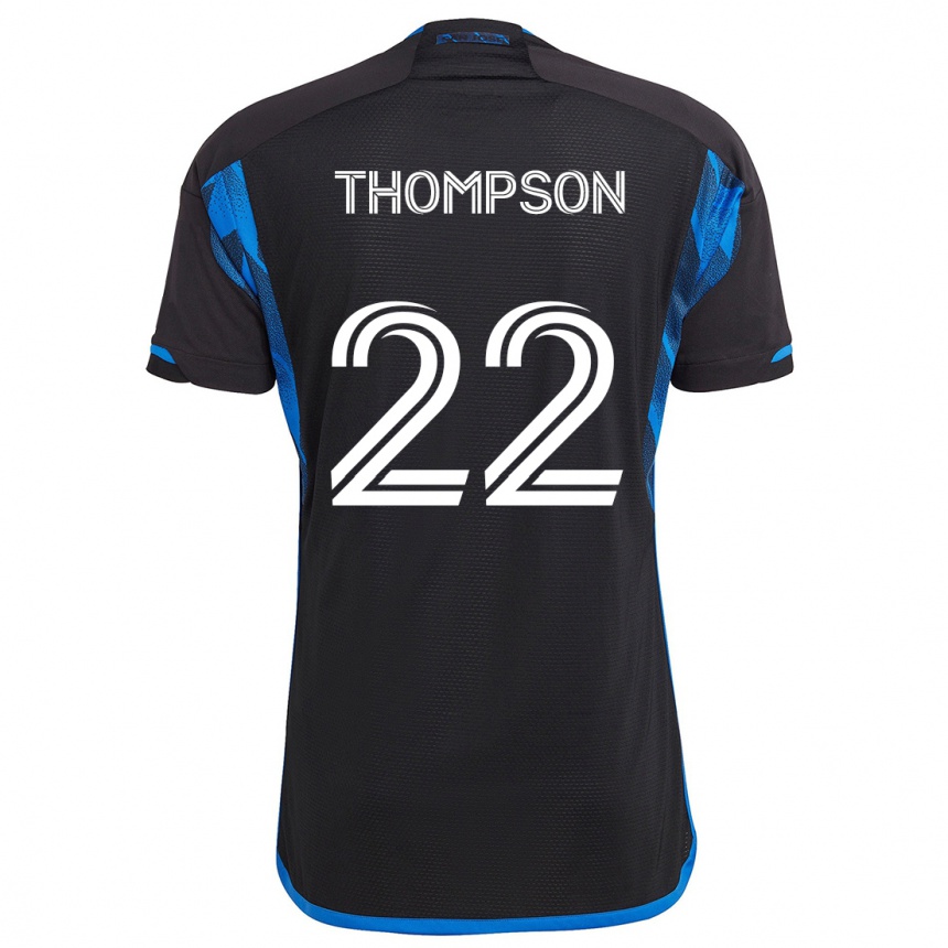 Niño Fútbol Camiseta Tommy Thompson #22 Azul Negro 1ª Equipación 2024/25 Perú