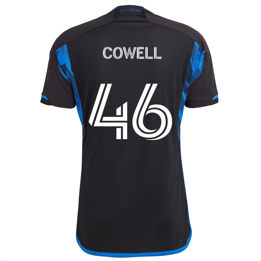 Niño Fútbol Camiseta Chance Cowell #46 Azul Negro 1ª Equipación 2024/25 Perú