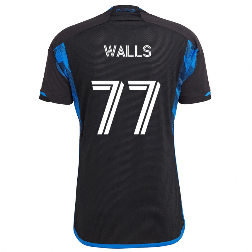 Niño Fútbol Camiseta Casey Walls #77 Azul Negro 1ª Equipación 2024/25 Perú