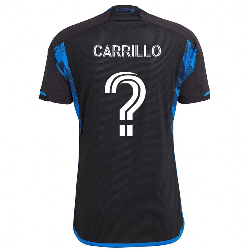 Niño Fútbol Camiseta Israel Carrillo #0 Azul Negro 1ª Equipación 2024/25 Perú