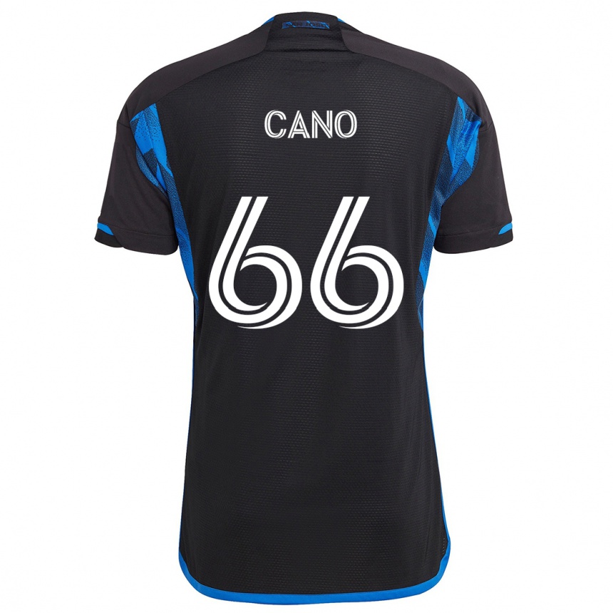 Niño Fútbol Camiseta Alejandro Cano #66 Azul Negro 1ª Equipación 2024/25 Perú