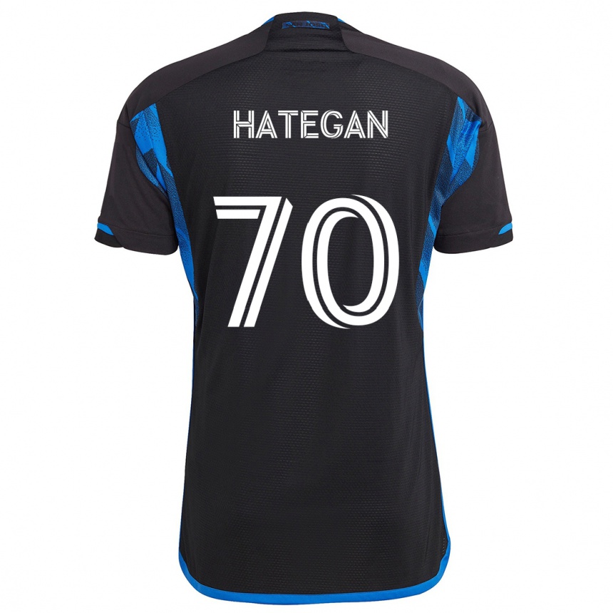 Niño Fútbol Camiseta Roberto Hategan #70 Azul Negro 1ª Equipación 2024/25 Perú