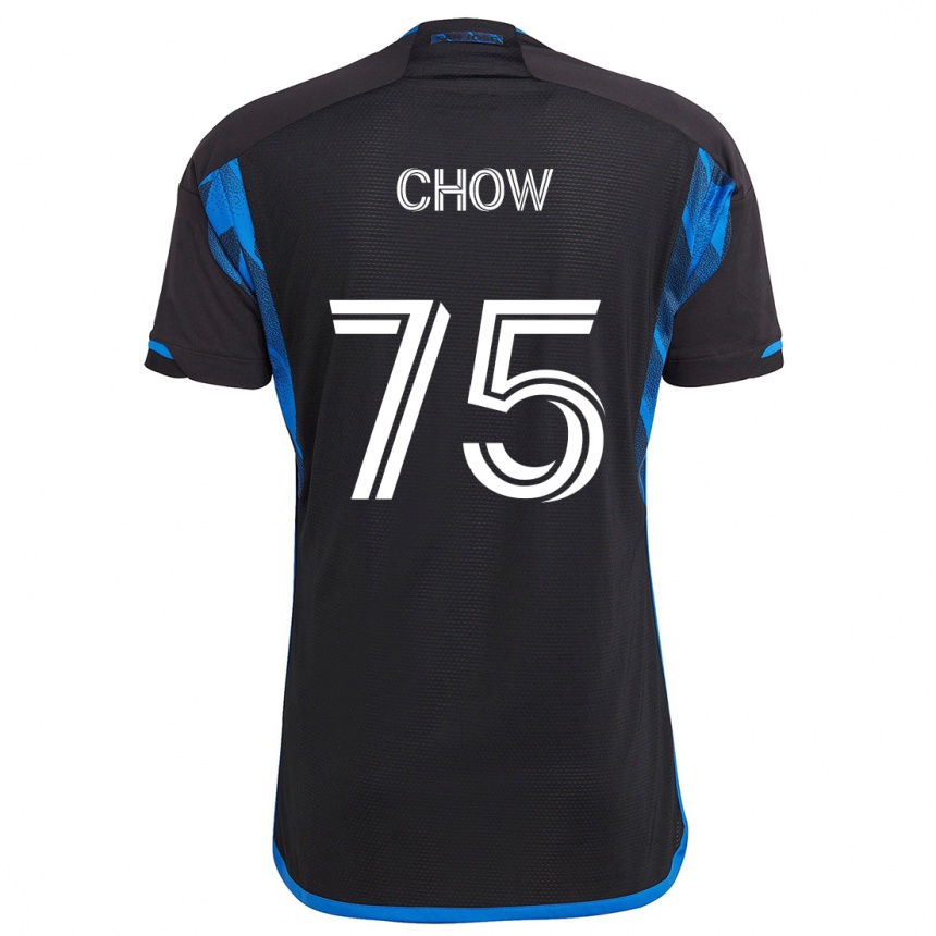 Niño Fútbol Camiseta Alex Chow #75 Azul Negro 1ª Equipación 2024/25 Perú