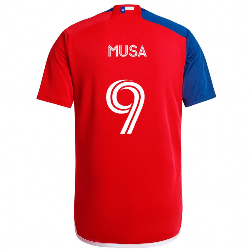 Niño Fútbol Camiseta Petar Musa #9 Azul Rojo 1ª Equipación 2024/25 Perú