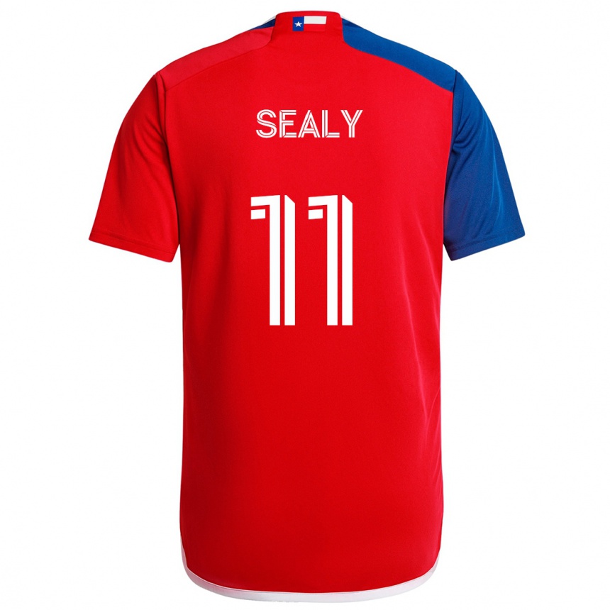 Niño Fútbol Camiseta Dante Sealy #11 Azul Rojo 1ª Equipación 2024/25 Perú