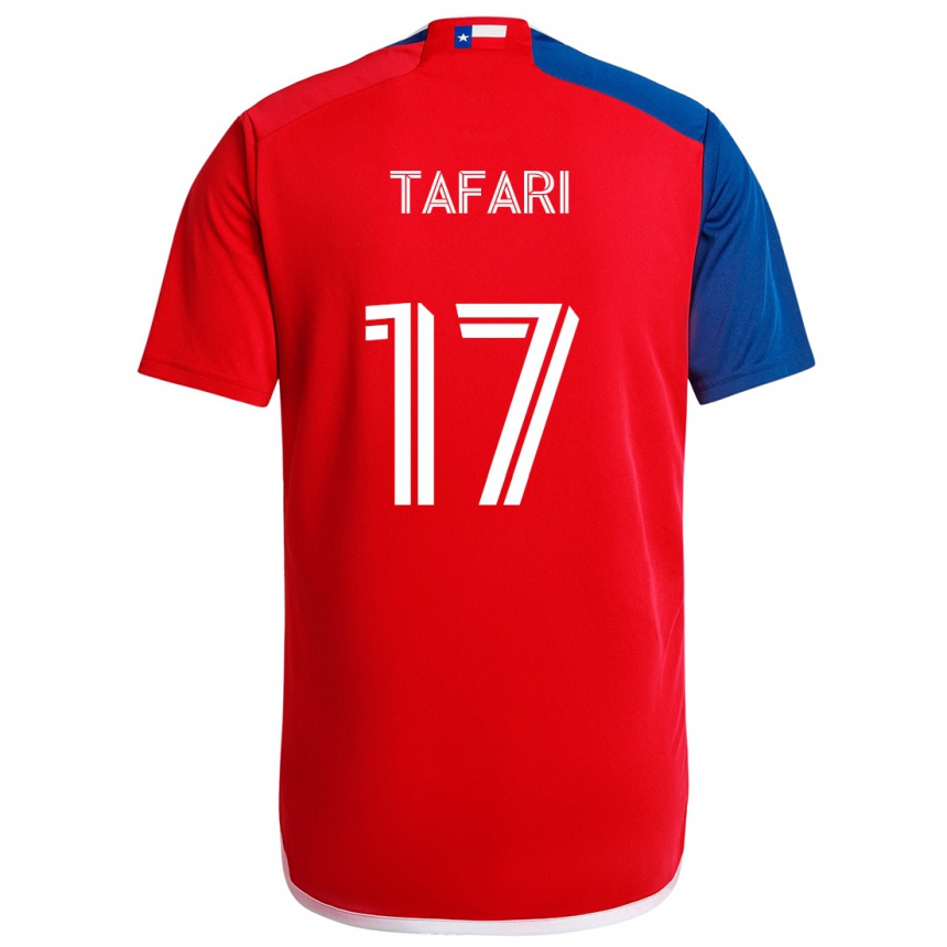 Niño Fútbol Camiseta Nkosi Tafari #17 Azul Rojo 1ª Equipación 2024/25 Perú