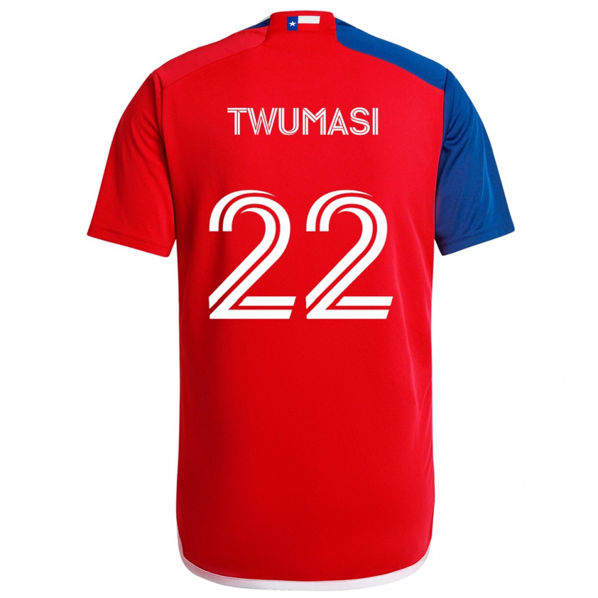 Niño Fútbol Camiseta Ema Twumasi #22 Azul Rojo 1ª Equipación 2024/25 Perú