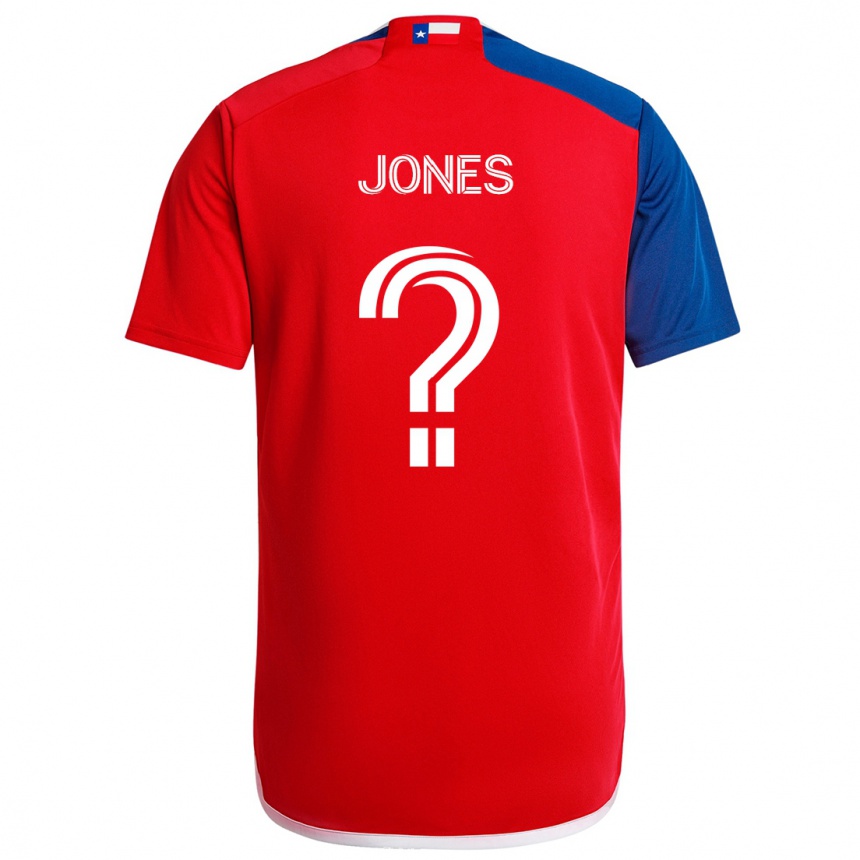 Niño Fútbol Camiseta Jordan Jones #0 Azul Rojo 1ª Equipación 2024/25 Perú