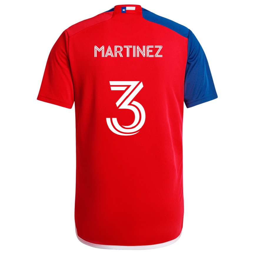 Niño Fútbol Camiseta José Antonio Martínez #3 Azul Rojo 1ª Equipación 2024/25 Perú