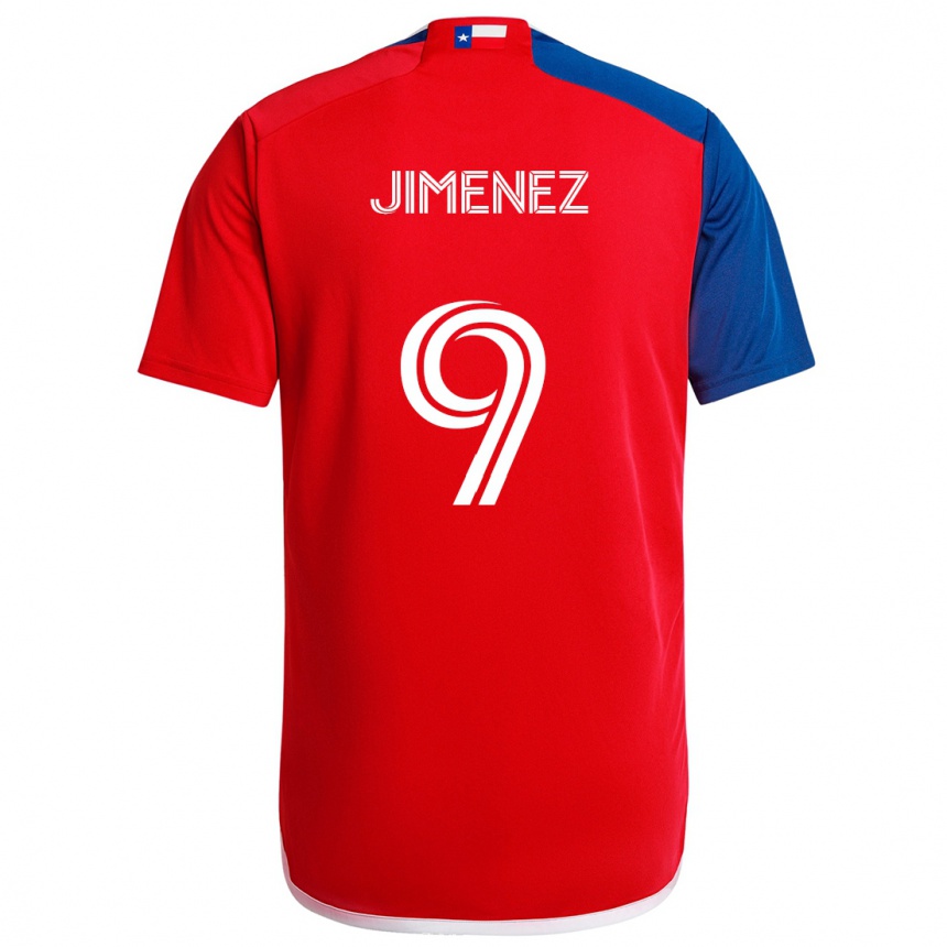 Niño Fútbol Camiseta Jesús Jiménez #9 Azul Rojo 1ª Equipación 2024/25 Perú