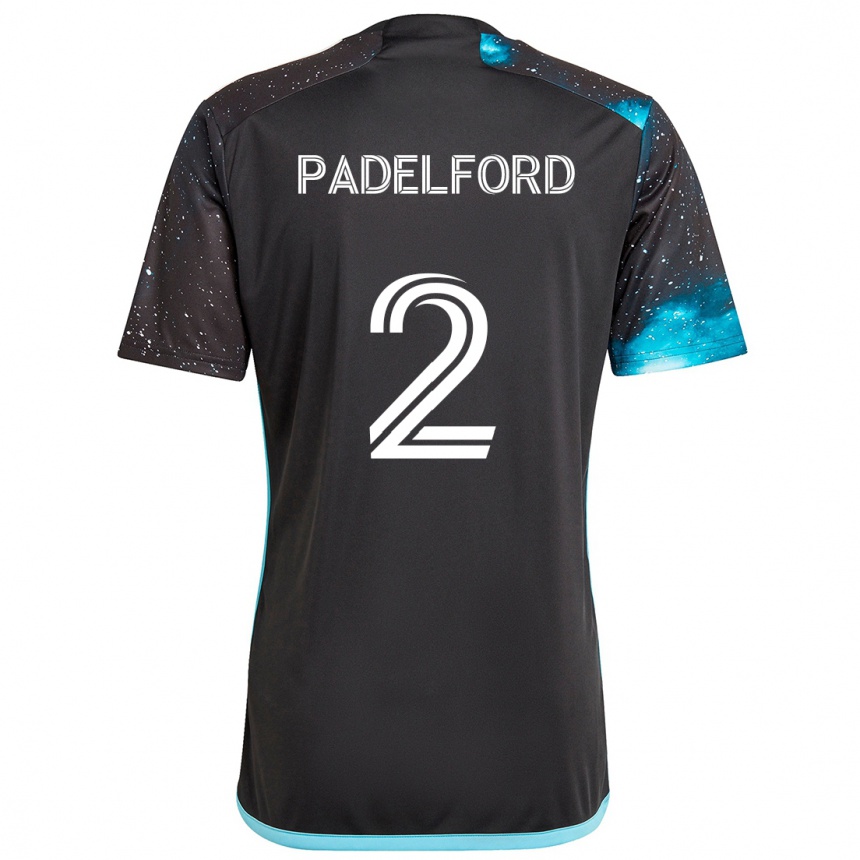 Niño Fútbol Camiseta Devin Padelford #2 Azul Negro 1ª Equipación 2024/25 Perú