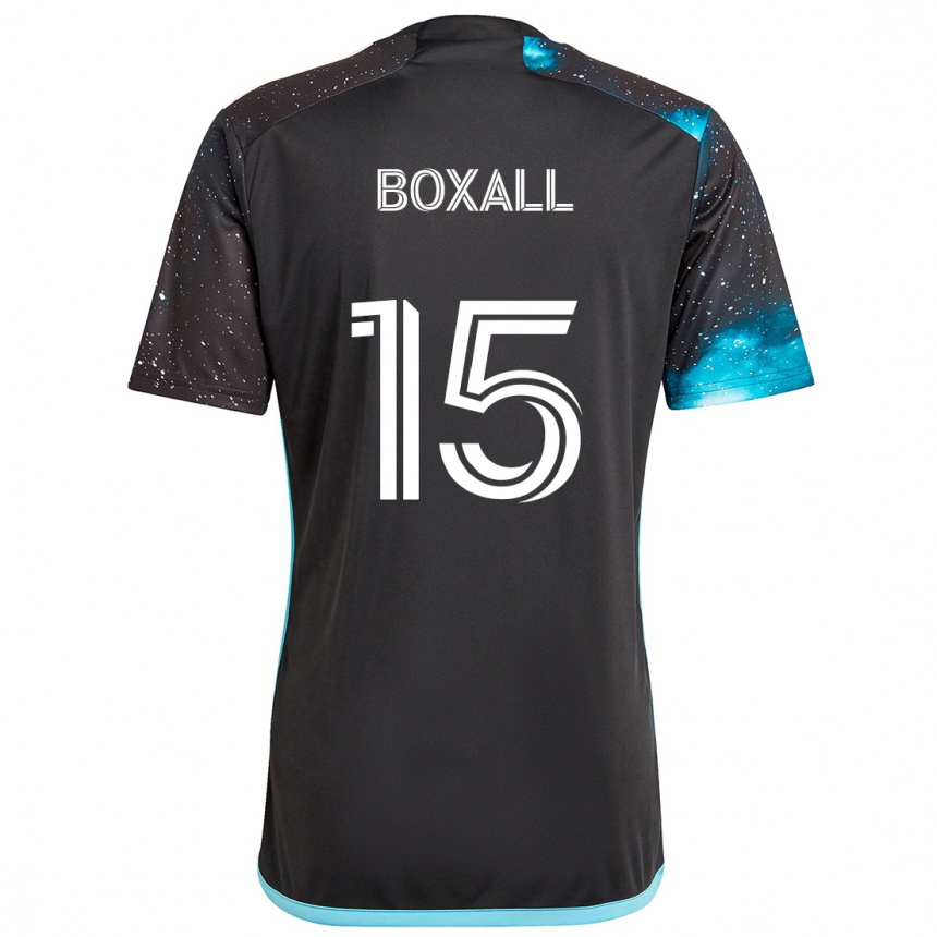 Niño Fútbol Camiseta Michael Boxall #15 Azul Negro 1ª Equipación 2024/25 Perú