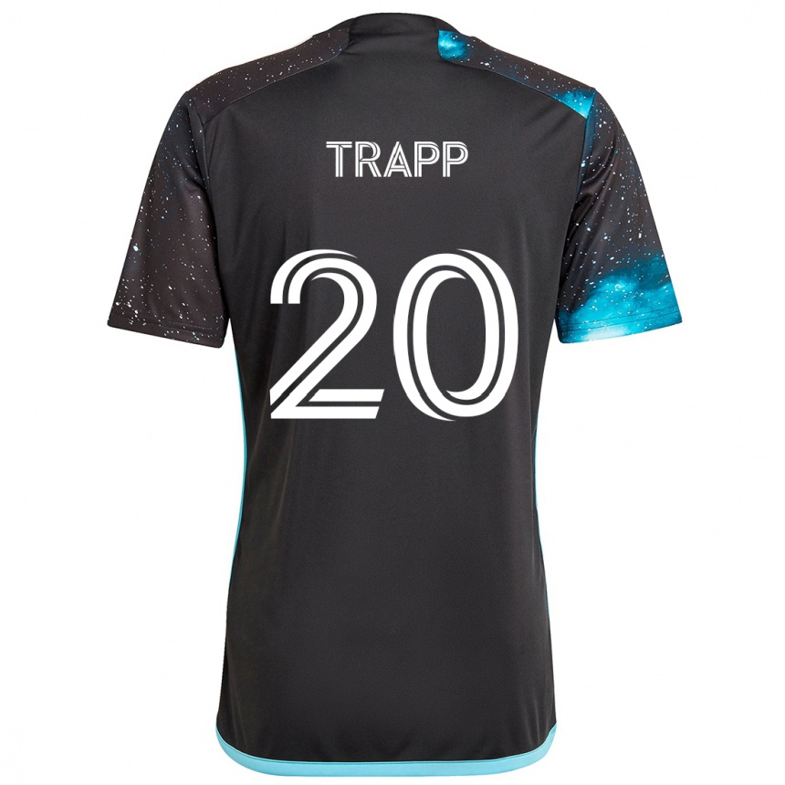 Niño Fútbol Camiseta Wil Trapp #20 Azul Negro 1ª Equipación 2024/25 Perú