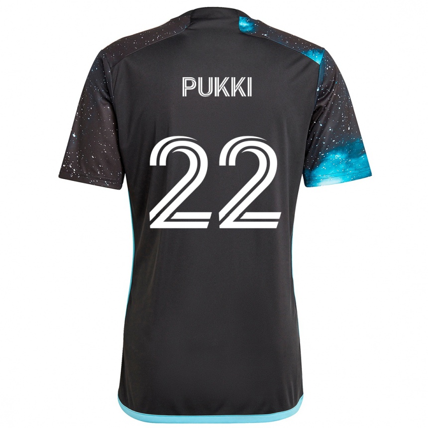 Niño Fútbol Camiseta Teemu Pukki #22 Azul Negro 1ª Equipación 2024/25 Perú