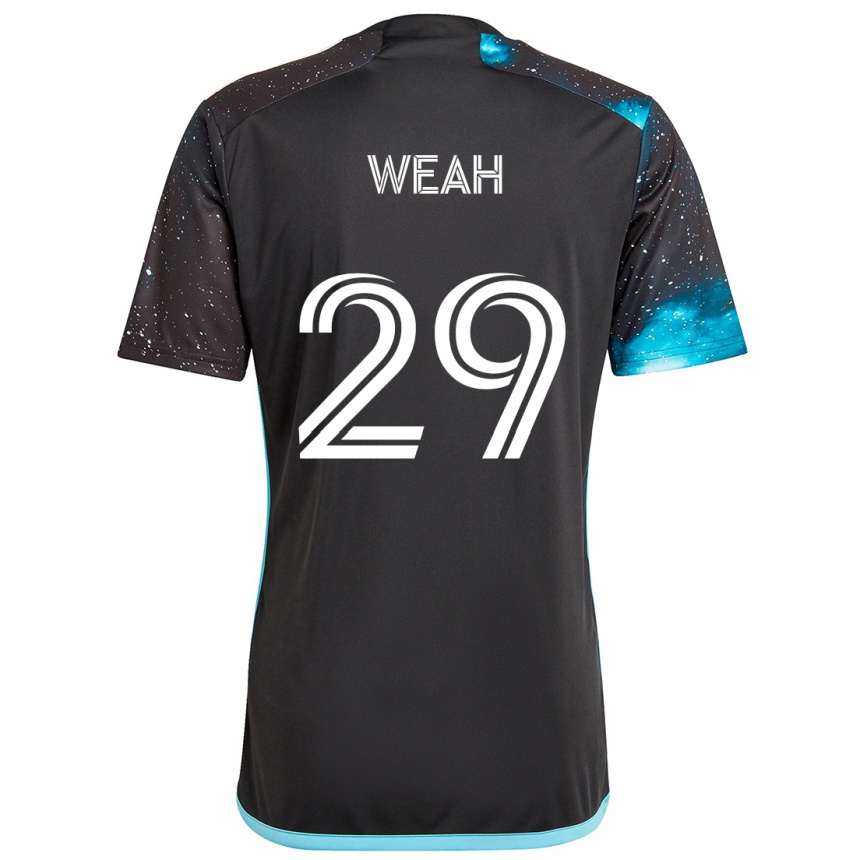 Niño Fútbol Camiseta Patrick Weah #29 Azul Negro 1ª Equipación 2024/25 Perú