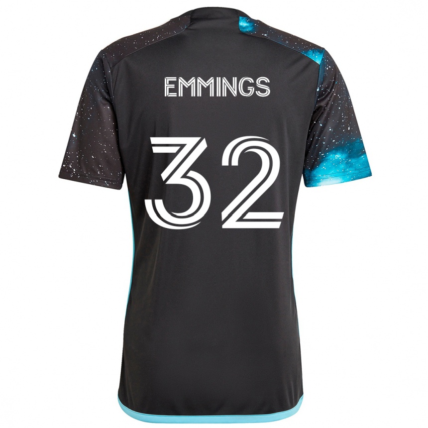 Niño Fútbol Camiseta Fred Emmings #32 Azul Negro 1ª Equipación 2024/25 Perú