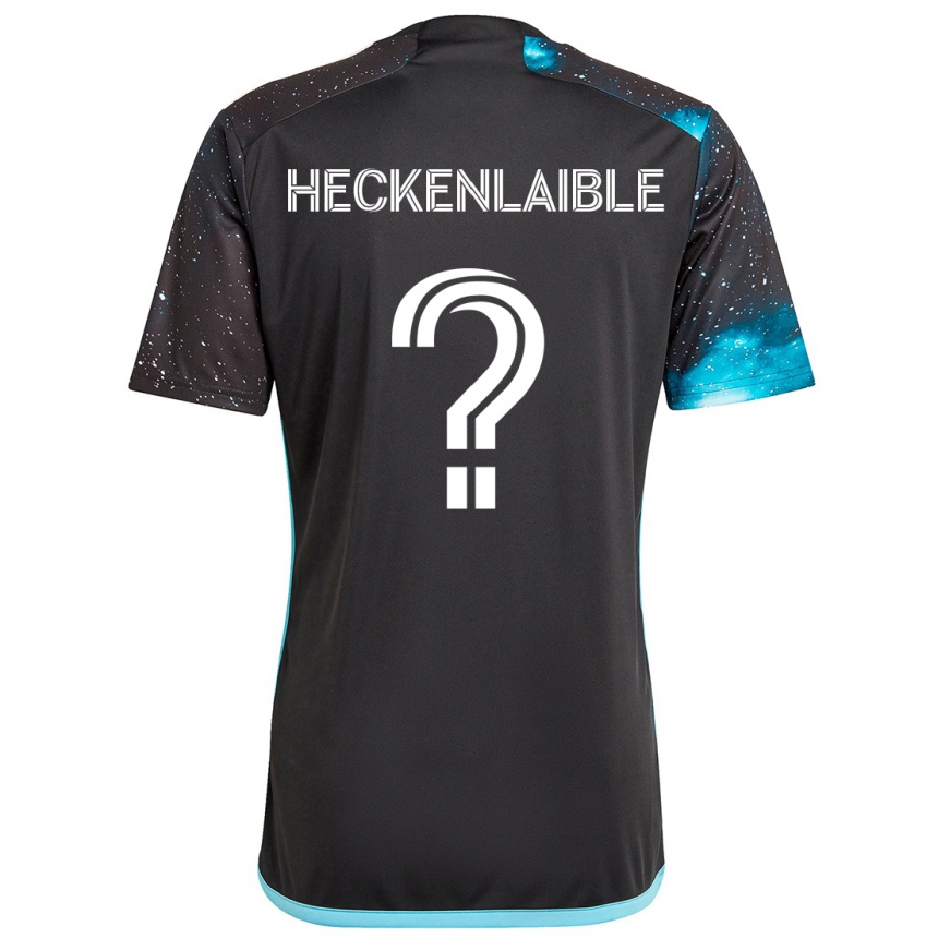 Niño Fútbol Camiseta Andrew Heckenlaible #0 Azul Negro 1ª Equipación 2024/25 Perú