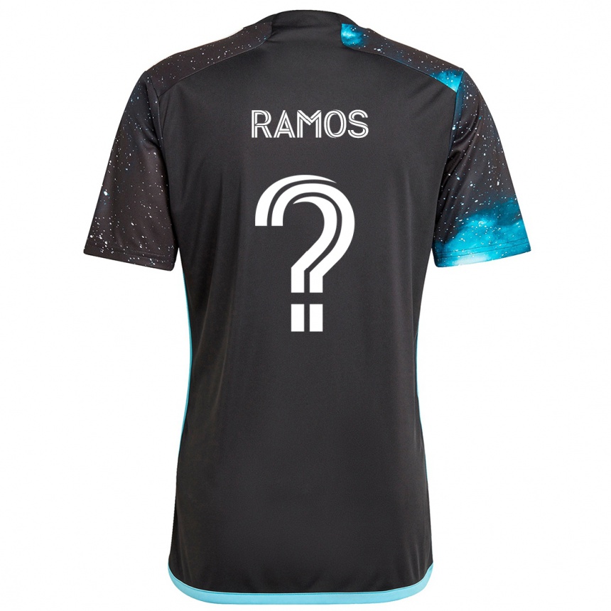 Niño Fútbol Camiseta Jason Ramos #0 Azul Negro 1ª Equipación 2024/25 Perú