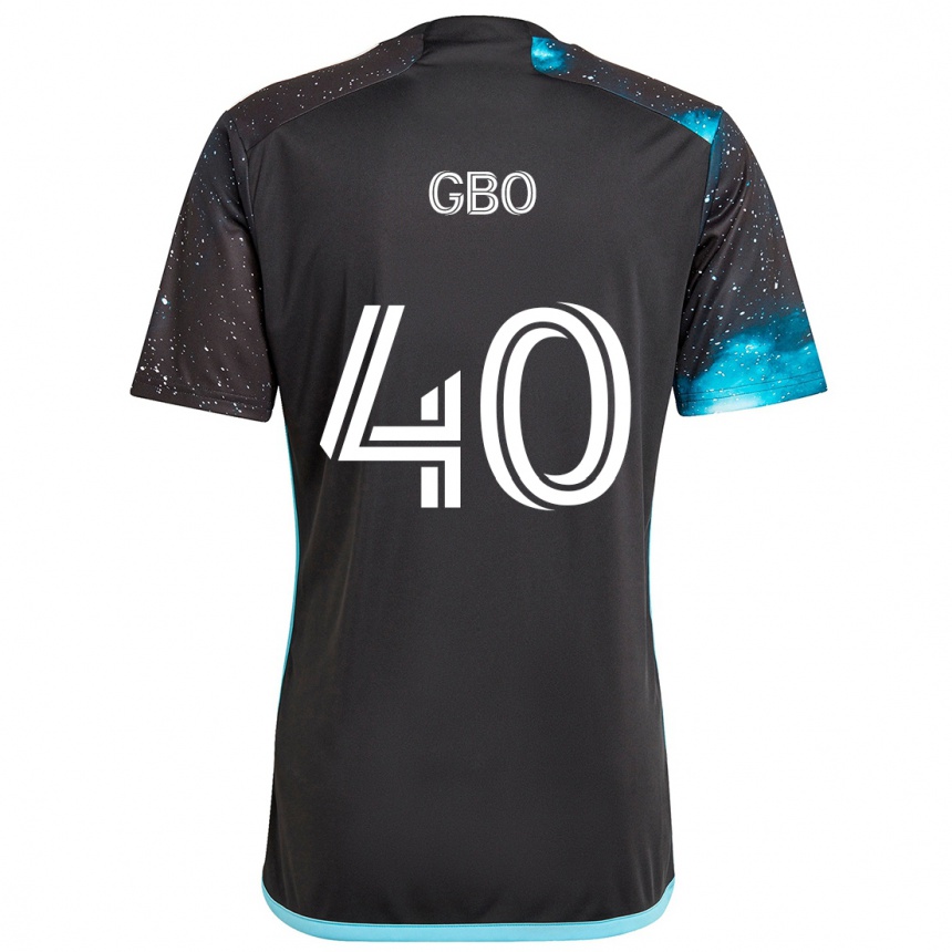 Niño Fútbol Camiseta Cedrik Gbo #40 Azul Negro 1ª Equipación 2024/25 Perú