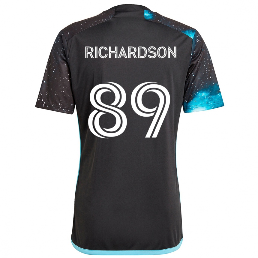 Niño Fútbol Camiseta Nick Richardson #89 Azul Negro 1ª Equipación 2024/25 Perú