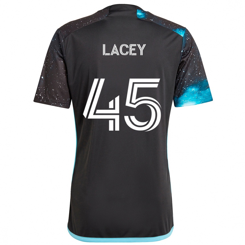 Niño Fútbol Camiseta Kameron Lacey #45 Azul Negro 1ª Equipación 2024/25 Perú