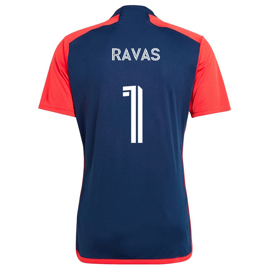 Niño Fútbol Camiseta Henrich Ravas #1 Azul Rojo 1ª Equipación 2024/25 Perú