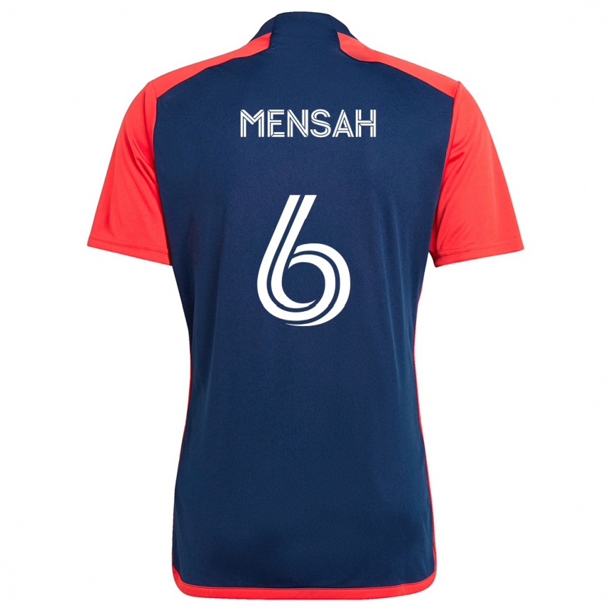 Niño Fútbol Camiseta Jonathan Mensah #6 Azul Rojo 1ª Equipación 2024/25 Perú