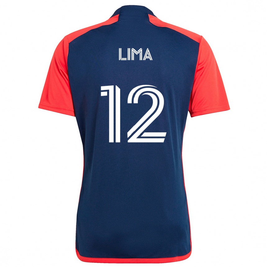 Niño Fútbol Camiseta Nick Lima #12 Azul Rojo 1ª Equipación 2024/25 Perú