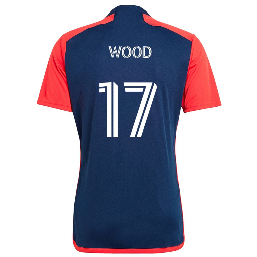 Niño Fútbol Camiseta Bobby Wood #17 Azul Rojo 1ª Equipación 2024/25 Perú