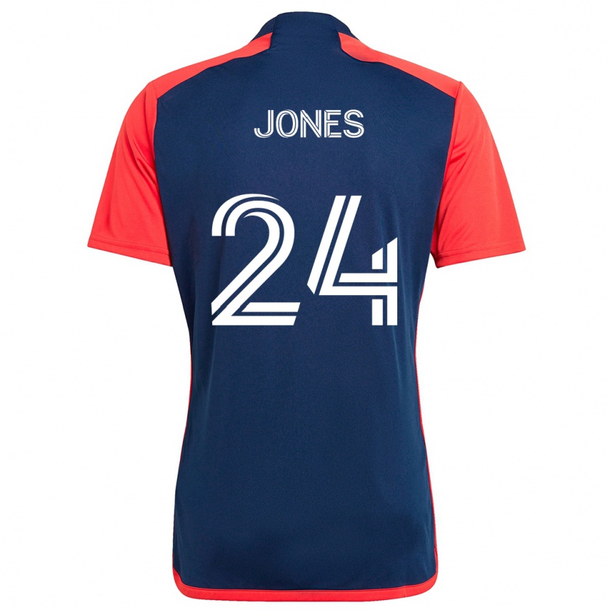 Niño Fútbol Camiseta Dejuan Jones #24 Azul Rojo 1ª Equipación 2024/25 Perú