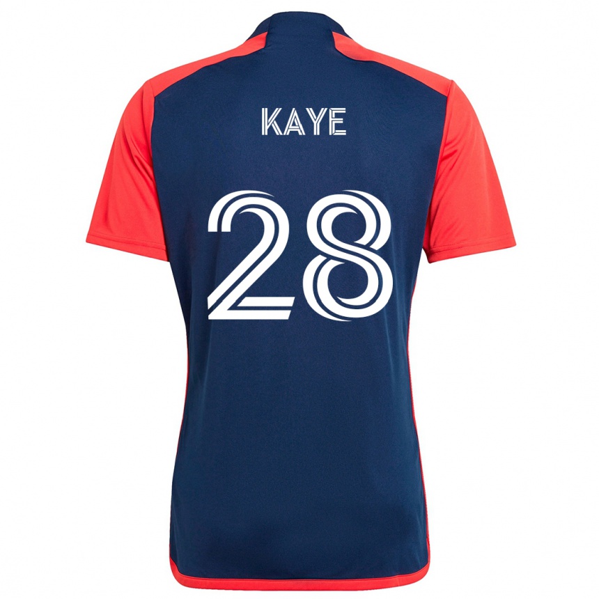 Niño Fútbol Camiseta Mark-Anthony Kaye #28 Azul Rojo 1ª Equipación 2024/25 Perú