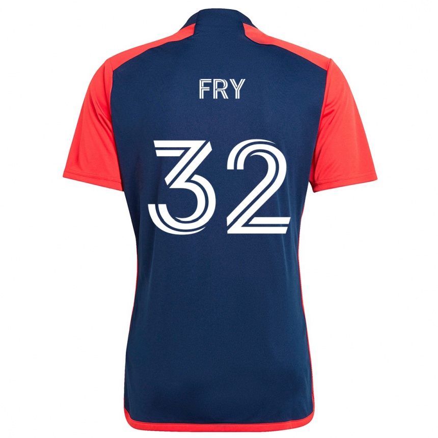 Niño Fútbol Camiseta Malcolm Fry #32 Azul Rojo 1ª Equipación 2024/25 Perú