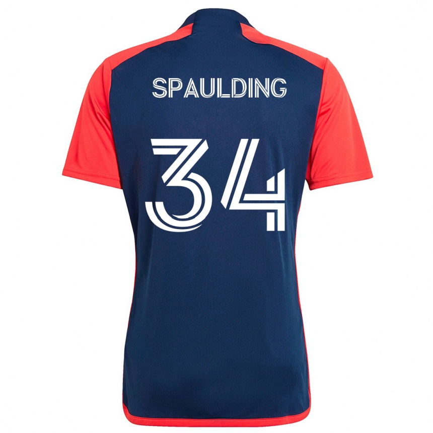 Niño Fútbol Camiseta Ryan Spaulding #34 Azul Rojo 1ª Equipación 2024/25 Perú