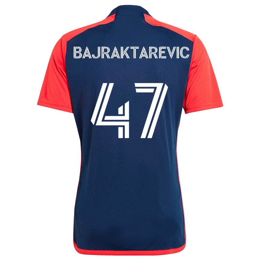 Niño Fútbol Camiseta Esmir Bajraktarevic #47 Azul Rojo 1ª Equipación 2024/25 Perú