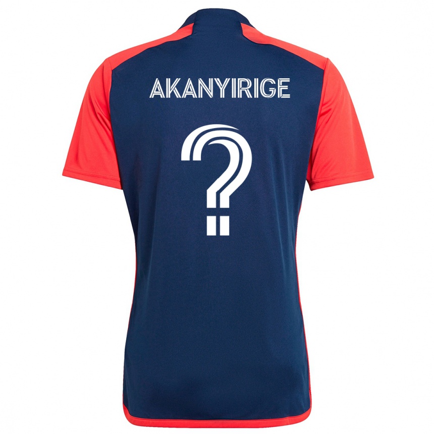 Niño Fútbol Camiseta Jacob Akanyirige #0 Azul Rojo 1ª Equipación 2024/25 Perú