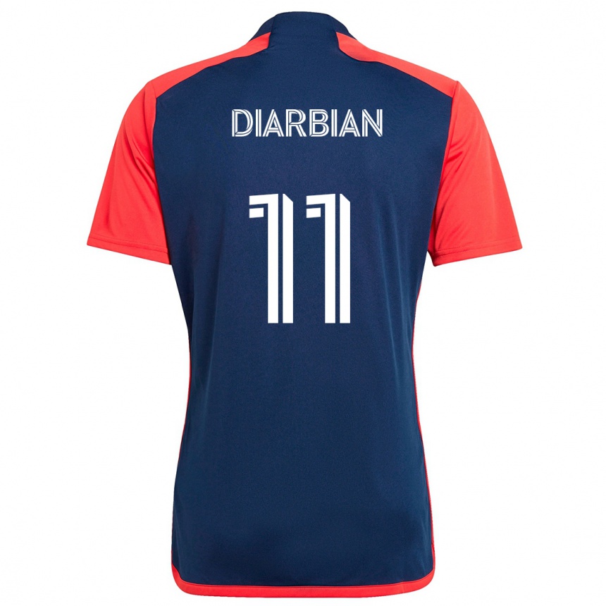 Niño Fútbol Camiseta Gevork Diarbian #11 Azul Rojo 1ª Equipación 2024/25 Perú