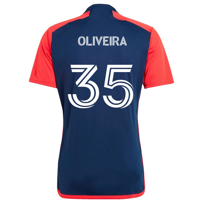 Niño Fútbol Camiseta Cristiano Oliveira #35 Azul Rojo 1ª Equipación 2024/25 Perú