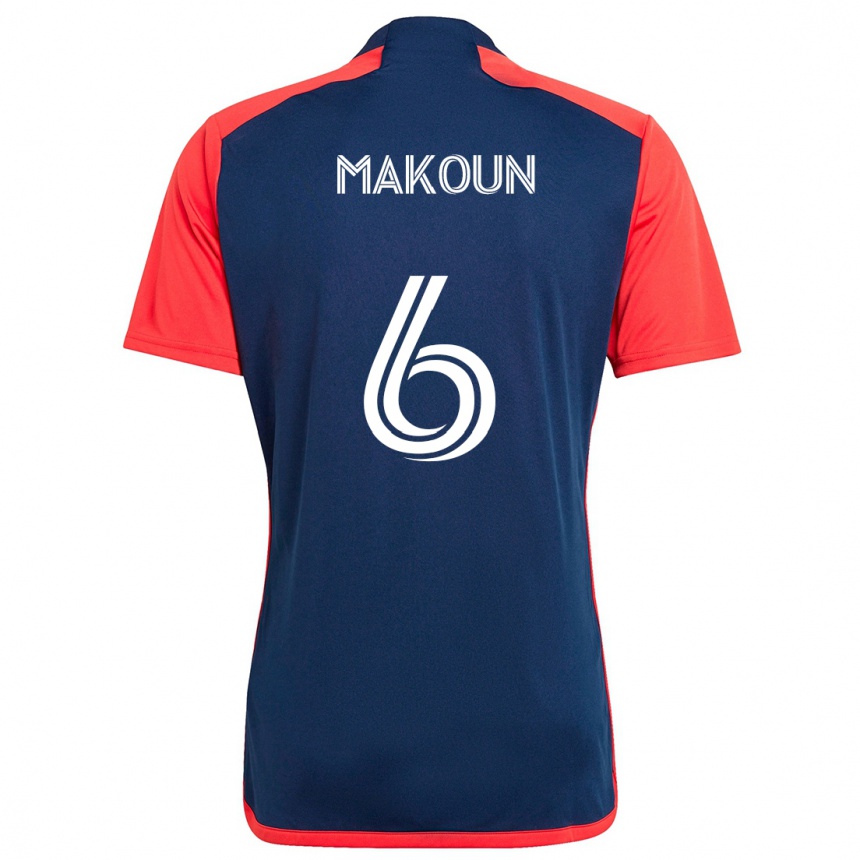 Niño Fútbol Camiseta Christian Makoun #6 Azul Rojo 1ª Equipación 2024/25 Perú