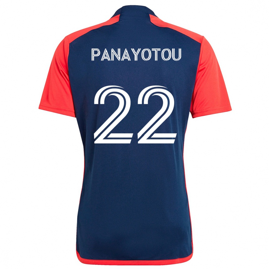 Niño Fútbol Camiseta Jack Panayotou #22 Azul Rojo 1ª Equipación 2024/25 Perú