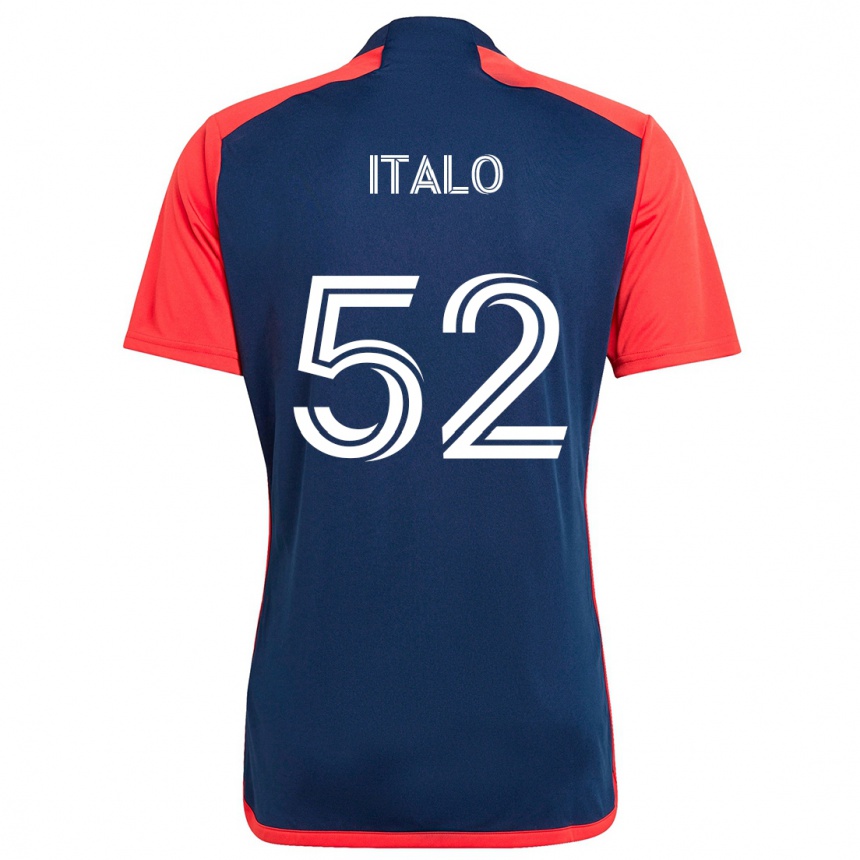 Niño Fútbol Camiseta Ítalo #52 Azul Rojo 1ª Equipación 2024/25 Perú