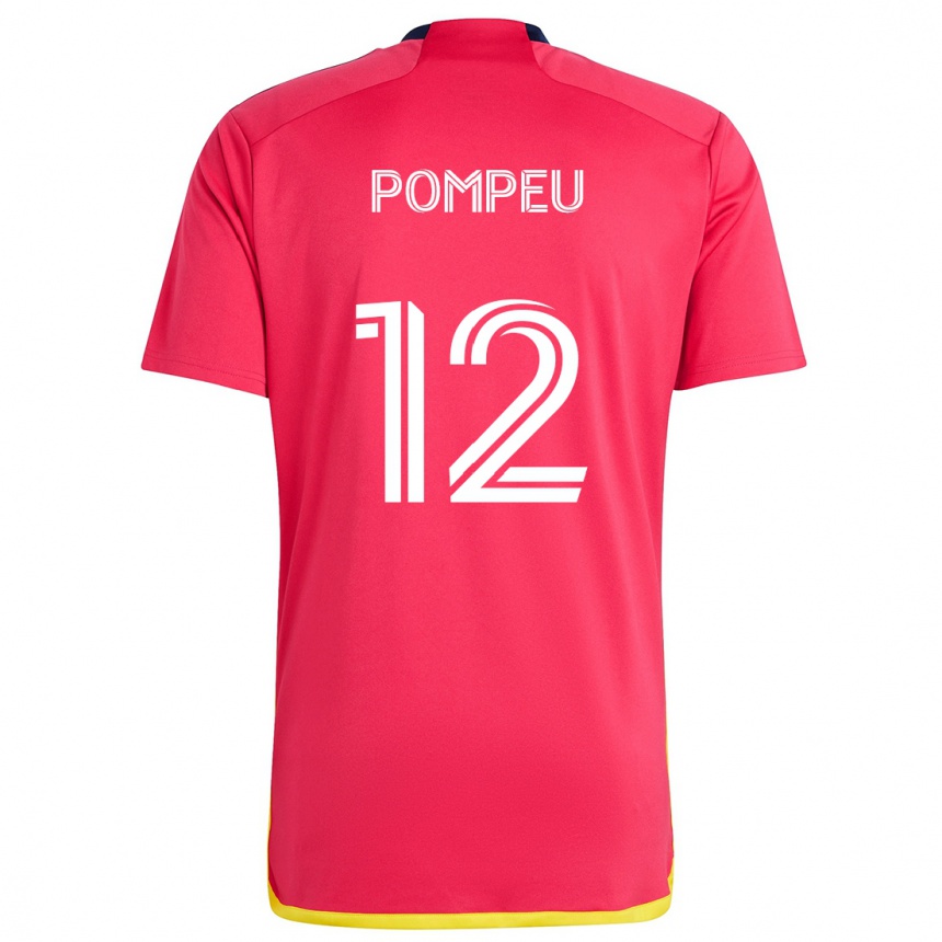 Niño Fútbol Camiseta Célio Pompeu #12 Rojo Azul 1ª Equipación 2024/25 Perú