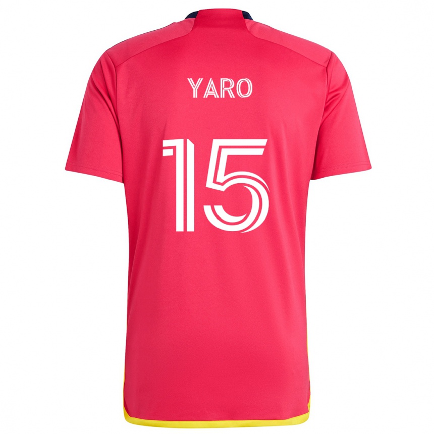 Niño Fútbol Camiseta Joshua Yaro #15 Rojo Azul 1ª Equipación 2024/25 Perú