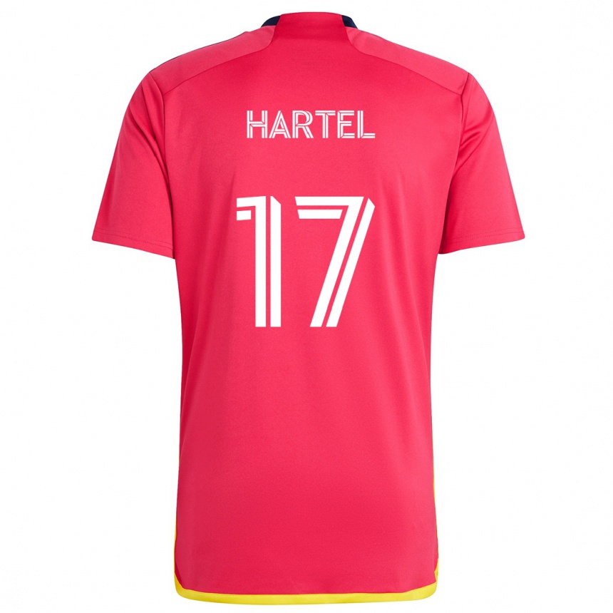 Niño Fútbol Camiseta Marcel Hartel #17 Rojo Azul 1ª Equipación 2024/25 Perú