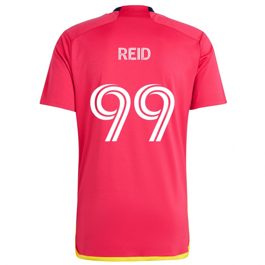 Niño Fútbol Camiseta Jayden Reid #99 Rojo Azul 1ª Equipación 2024/25 Perú