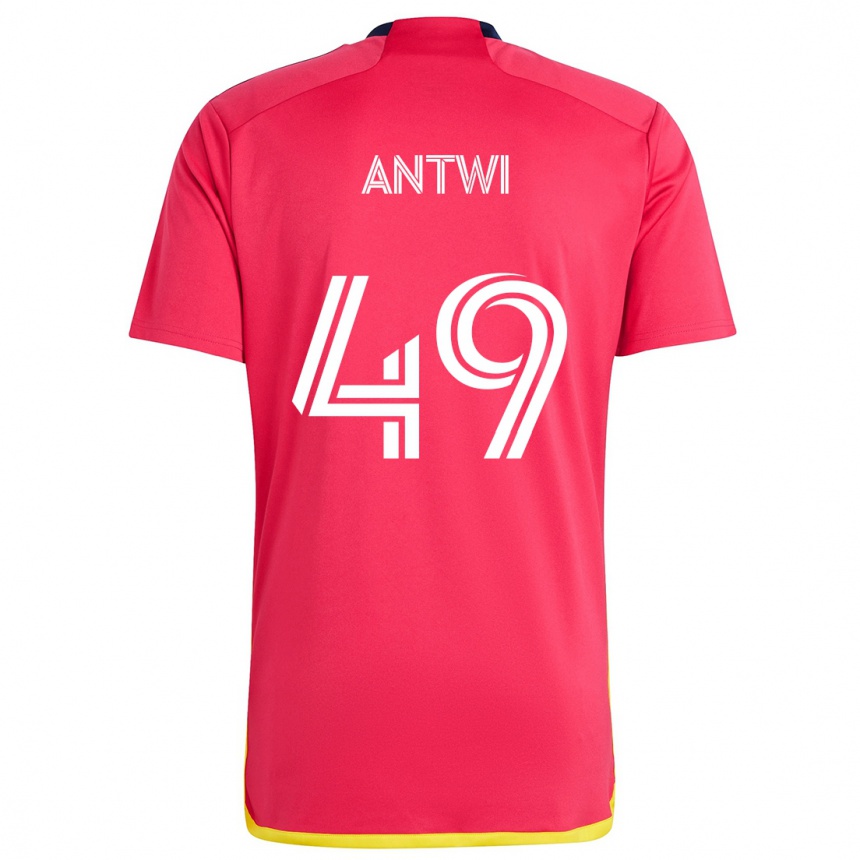 Niño Fútbol Camiseta Seth Antwi #49 Rojo Azul 1ª Equipación 2024/25 Perú