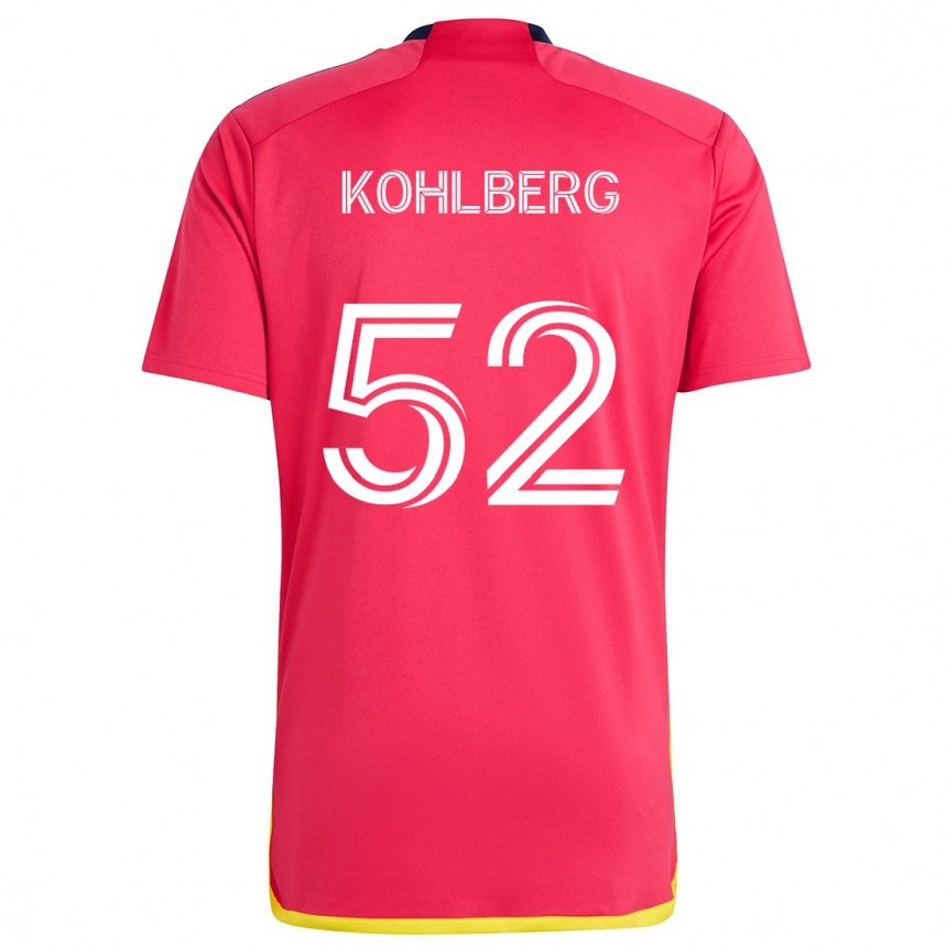 Niño Fútbol Camiseta Andrew Kohlberg #52 Rojo Azul 1ª Equipación 2024/25 Perú