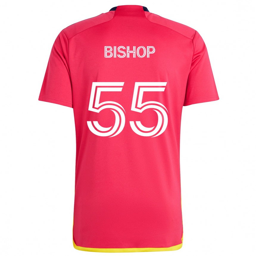 Niño Fútbol Camiseta Nick Bishop #55 Rojo Azul 1ª Equipación 2024/25 Perú