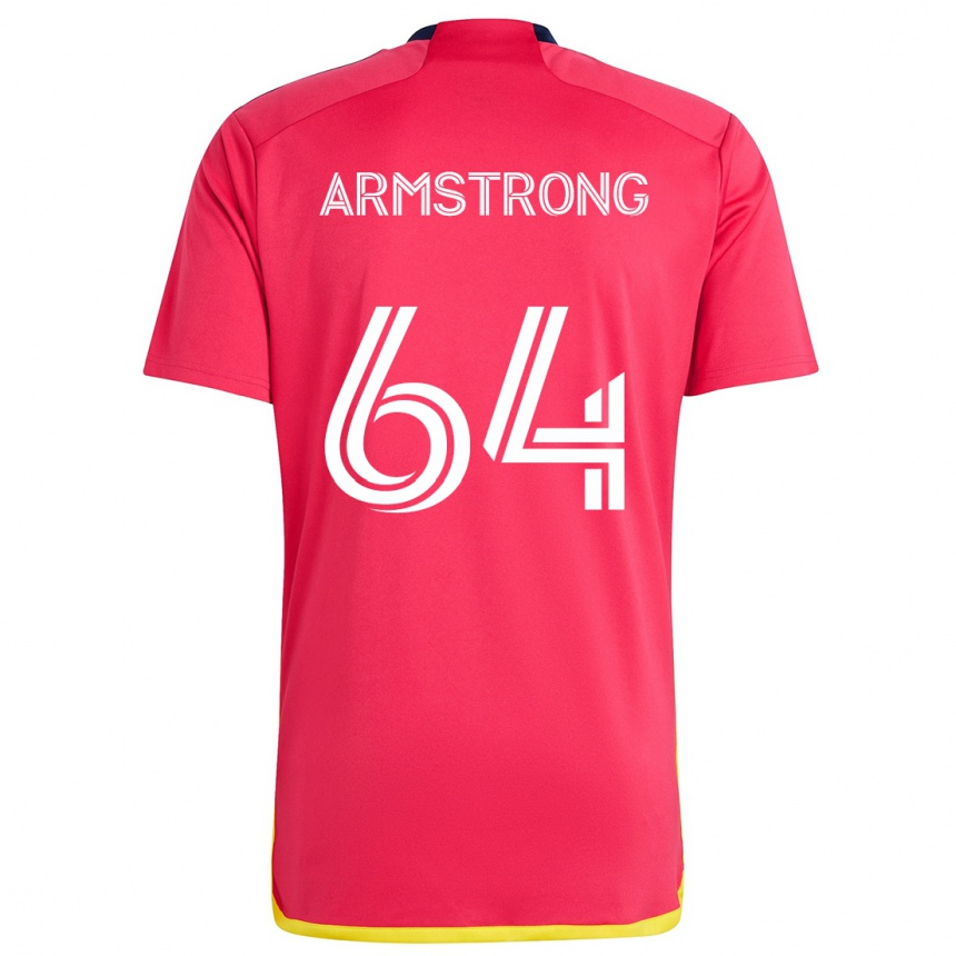 Niño Fútbol Camiseta Dida Armstrong #64 Rojo Azul 1ª Equipación 2024/25 Perú